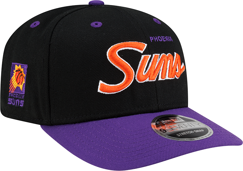 Phoenix Suns Hardwood Classics 90s Script 9SEVENTY Stretch-Snap Hat
