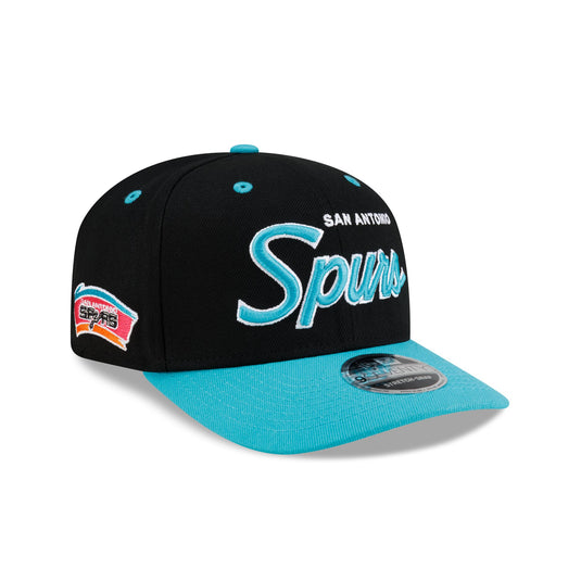 San Antonio Spurs Hardwood Classics 90s Script 9SEVENTY Stretch-Snap Hat - New Era Cap