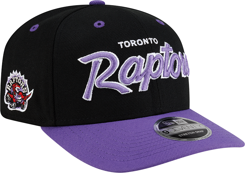 Toronto Raptors Hardwood Classics 90s Script 9SEVENTY Stretch-Snap Hat
