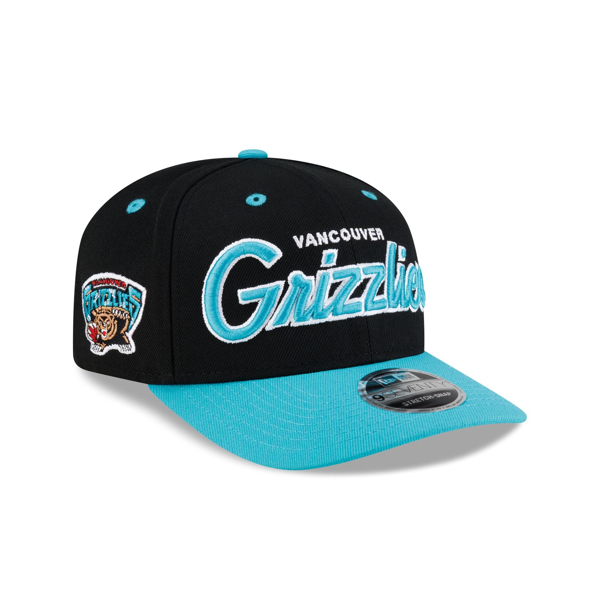 Vancouver Grizzlies Hardwood Classics 90s Script 9SEVENTY Stretch-Snap Hat