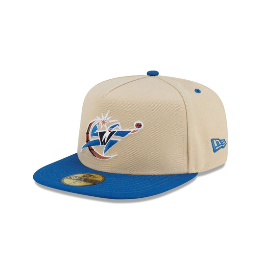 Washington Wizards Hardwood Classics 2000s Gold 59FIFTY A-Frame Fitted Hat - New Era Cap
