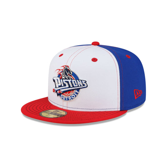 Detroit Pistons Hardwood Classics 2000s White Stitch 59FIFTY Fitted Hat - New Era Cap