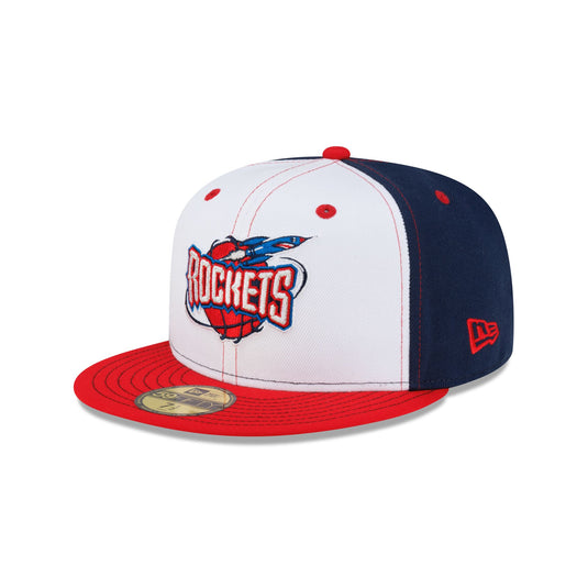Houston Rockets Hardwood Classics 2000s White Stitch 59FIFTY Fitted Hat - New Era Cap