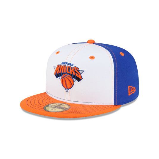 New York Knicks Hardwood Classics 2000s White Stitch 59FIFTY Fitted Hat - New Era Cap