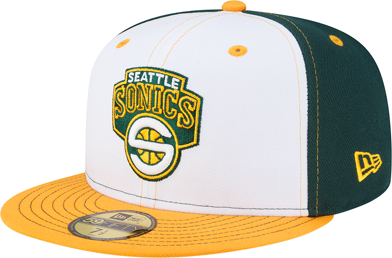 Seattle SuperSonics Hardwood Classics 2000s White Stitch 59FIFTY Fitted Hat