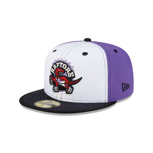 Toronto Raptors Hardwood Classics 2000s White Stitch 59FIFTY Fitted Hat - New Era Cap