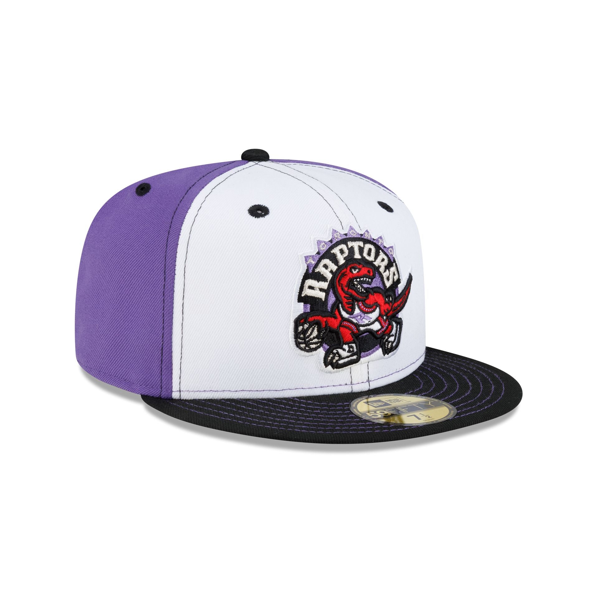 Toronto Raptors Hardwood Classics 2000s White Stitch 59FIFTY Fitted Hat
