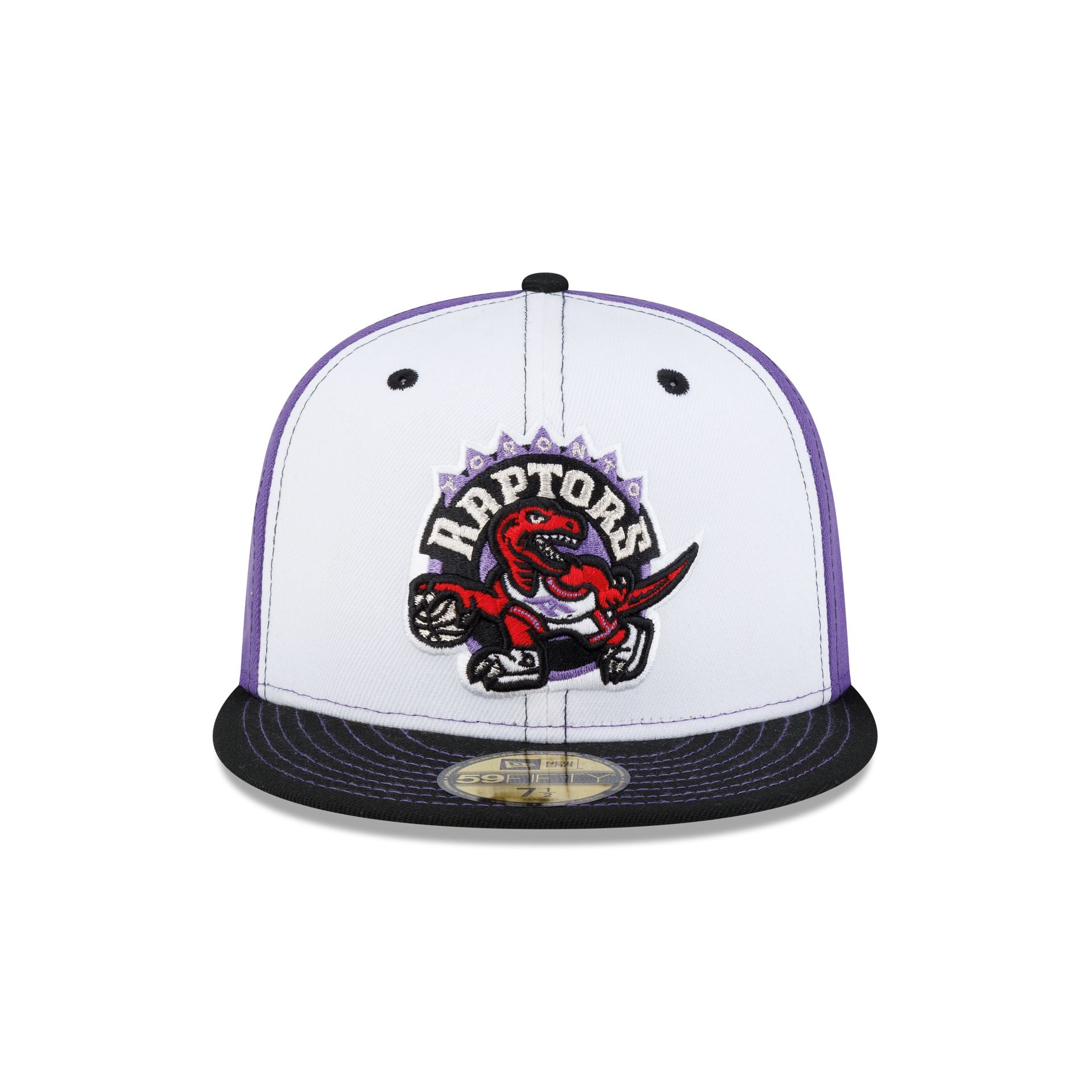 Toronto Raptors Hardwood Classics 2000s White Stitch 59FIFTY Fitted Hat