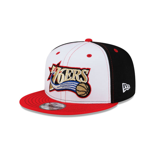 Philadelphia 76ers Hardwood Classics 2000s White Stitch 9FIFTY Snapback Hat - New Era Cap