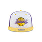 Los Angeles Lakers Hardwood Classics 2000s White Stitch 9FIFTY Snapback Hat