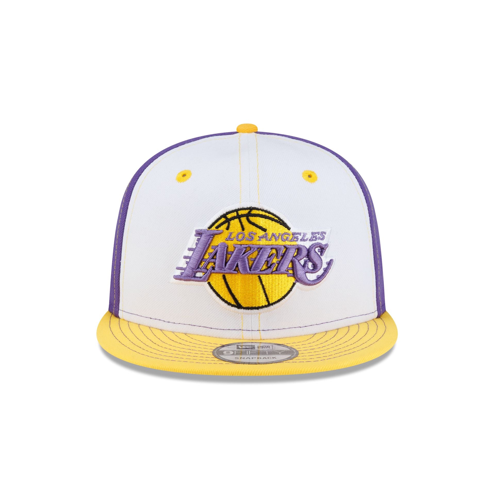 Los Angeles Lakers Hardwood Classics 2000s White Stitch 9FIFTY Snapback Hat
