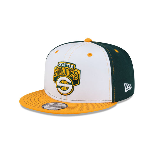 Seattle SuperSonics Hardwood Classics 2000s White Stitch 9FIFTY Snapback Hat - New Era Cap