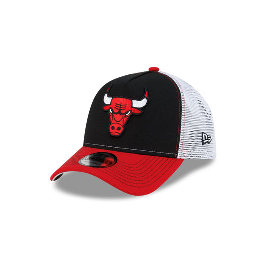 Chicago Bulls Hardwood Classics 2000s Contrast Stitch 9FORTY A-Frame Trucker Hat - New Era Cap