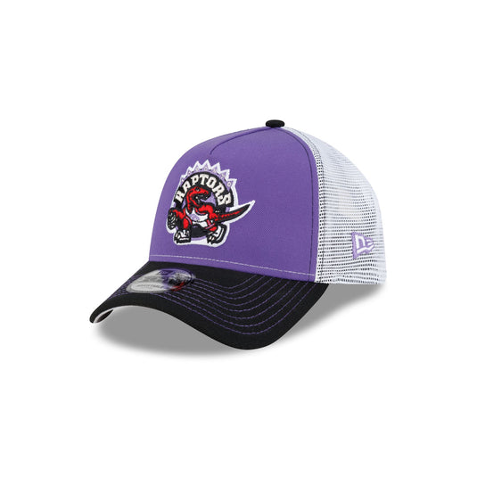 Toronto Raptors Hardwood Classics 2000s Contrast Stitch 9FORTY A-Frame Trucker Hat - New Era Cap