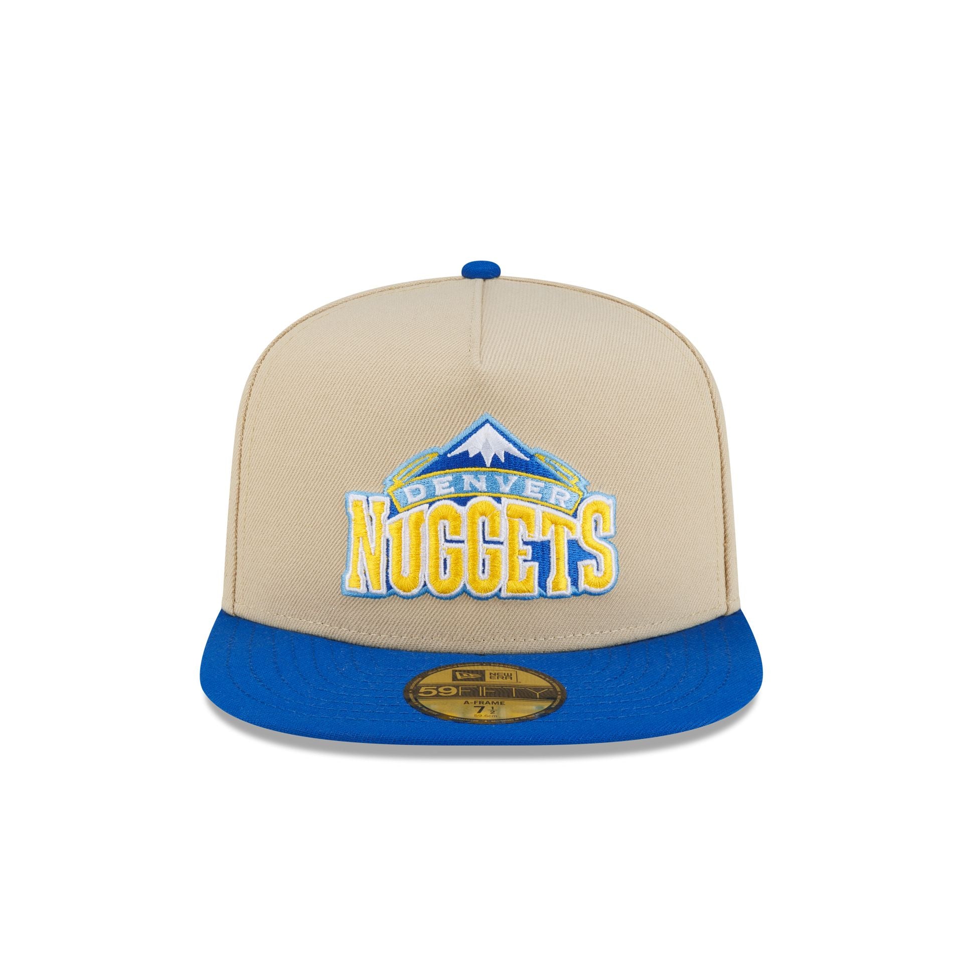 Denver Nuggets Hardwood Classics 2000s Gold 59FIFTY A-Frame Fitted Hat