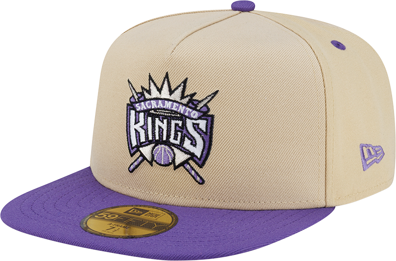 Sacramento Kings Hardwood Classics 2000s Gold 59FIFTY A-Frame Fitted Hat