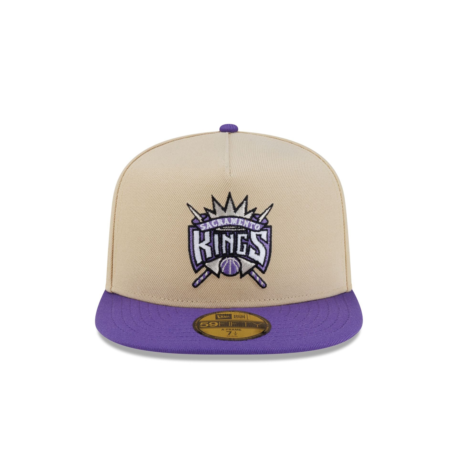 Sacramento Kings Hardwood Classics 2000s Gold 59FIFTY A-Frame Fitted Hat