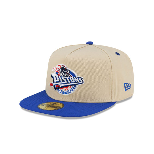 Detroit Pistons Hardwood Classics 2000s Gold 59FIFTY A-Frame Fitted Hat - New Era Cap