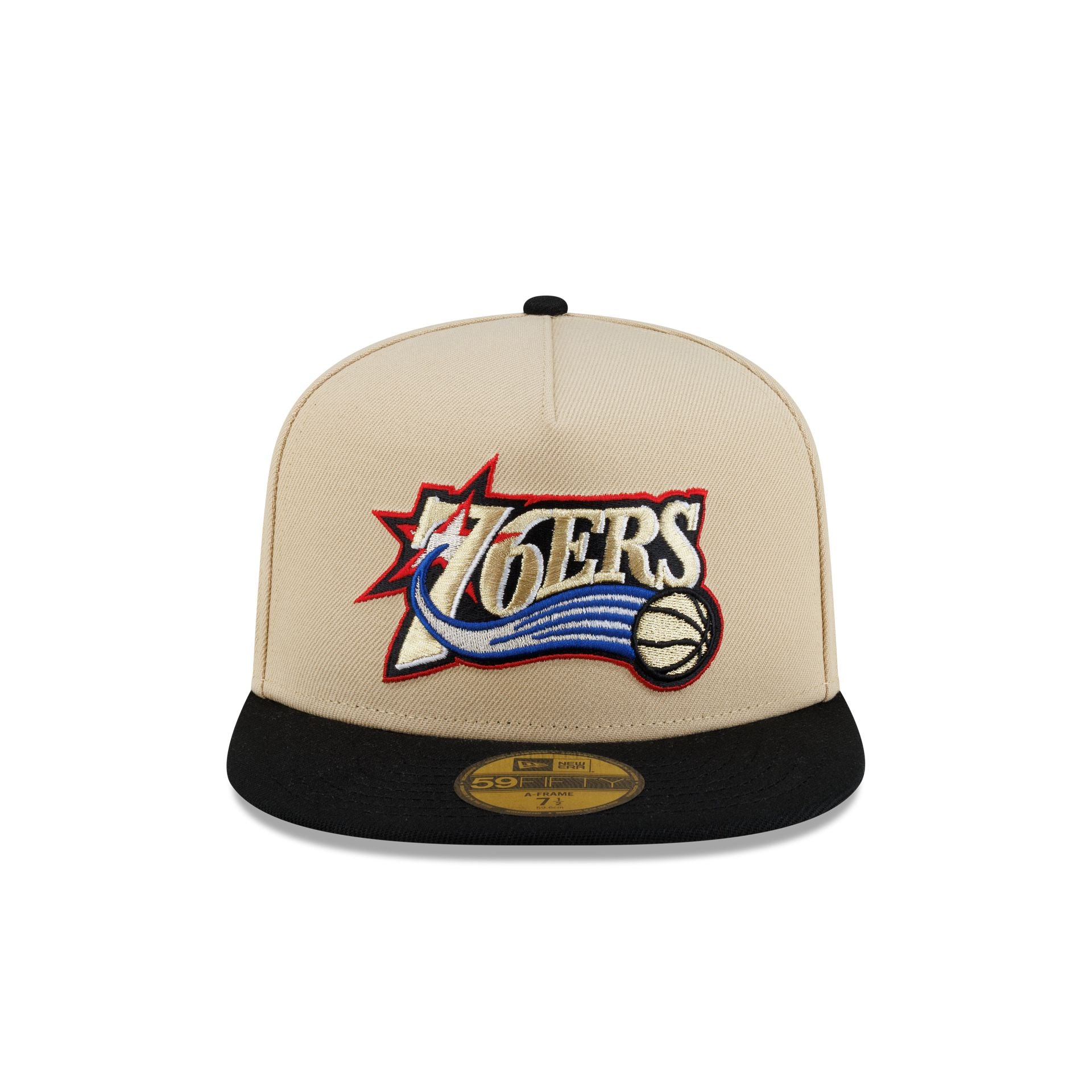 Philadelphia 76ers Hardwood Classics 2000s Gold 59FIFTY A-Frame Fitted Hat