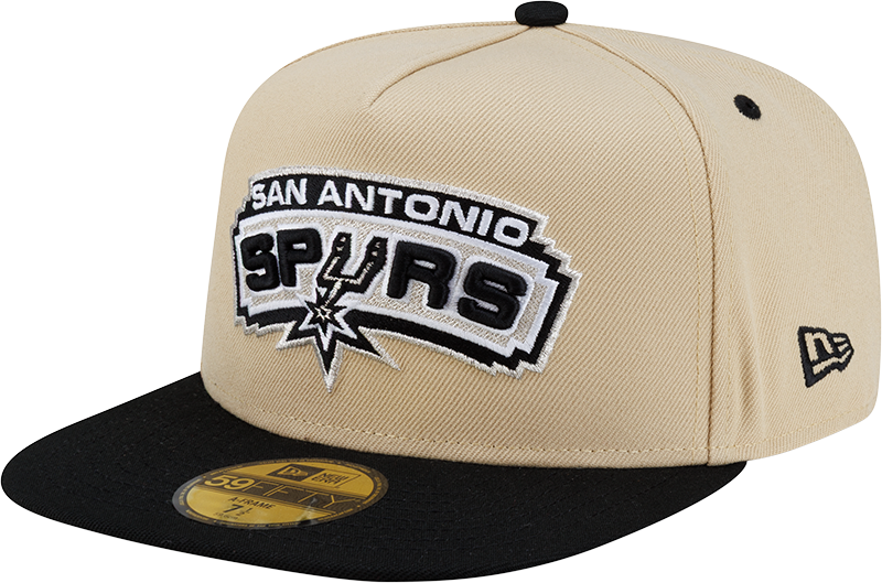 San Antonio Spurs Hardwood Classics 2000s Gold 59FIFTY A-Frame Fitted Hat