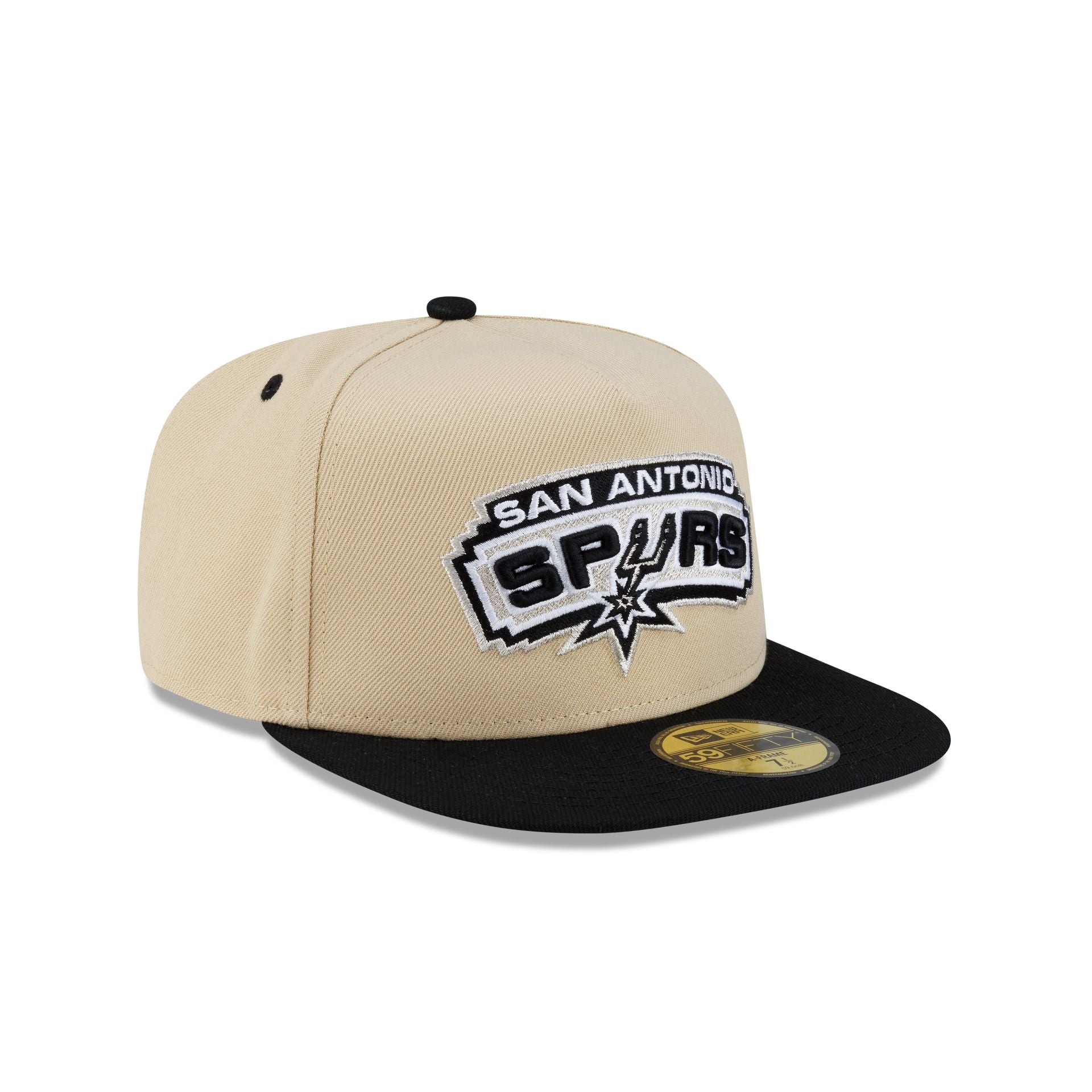 San Antonio Spurs Hardwood Classics 2000s Gold 59FIFTY A-Frame Fitted Hat