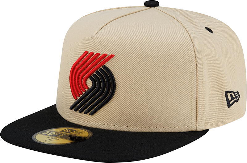 Portland Trail Blazers Hardwood Classics 2000s Gold 59FIFTY A-Frame Fitted Hat