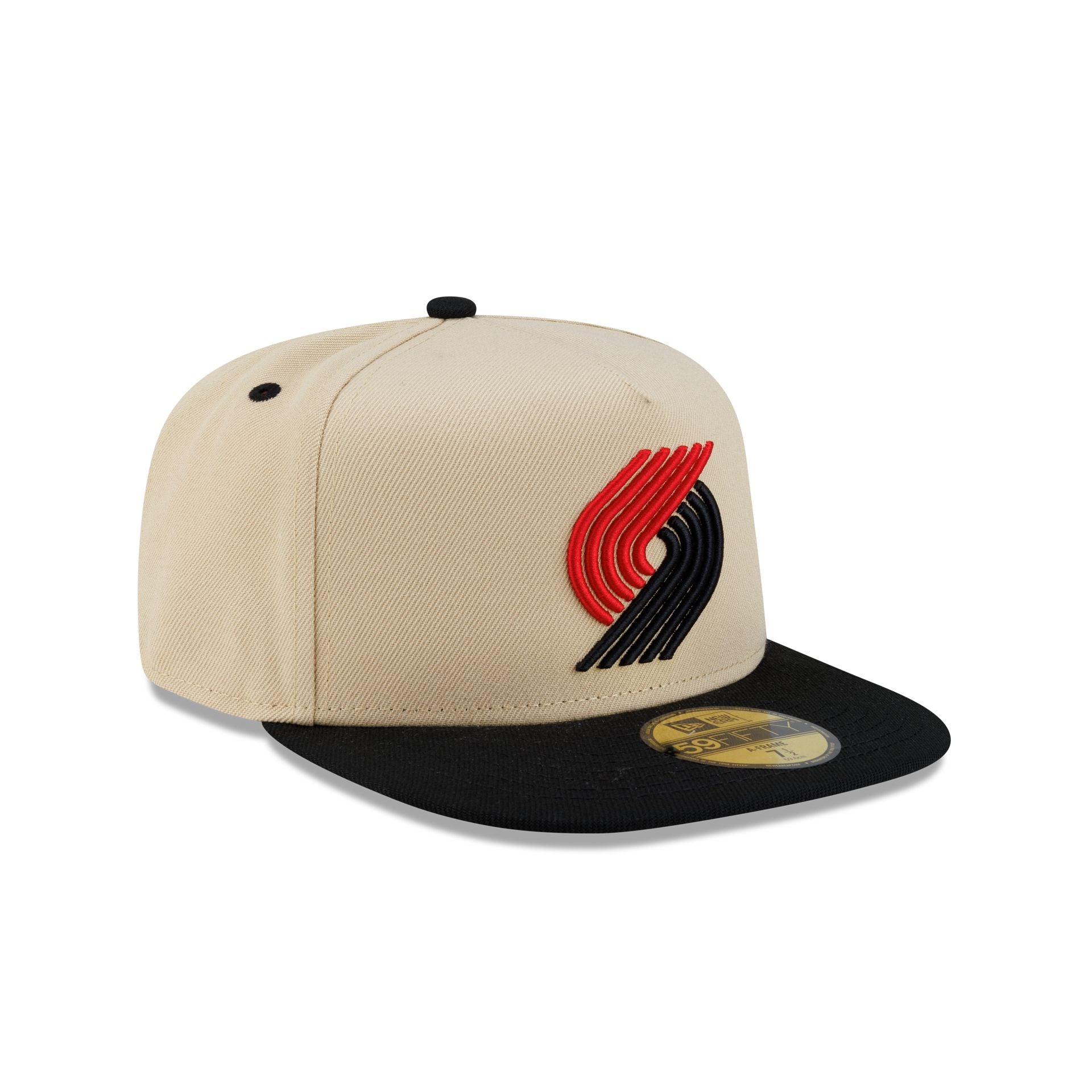 Portland Trail Blazers Hardwood Classics 2000s Gold 59FIFTY A-Frame Fitted Hat