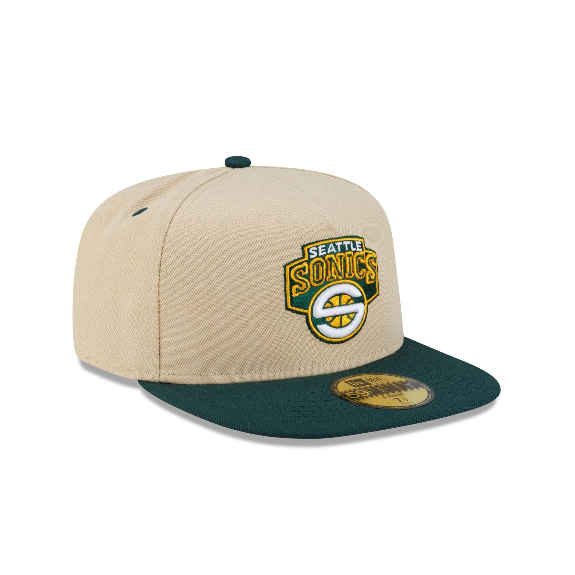 Seattle SuperSonics Hardwood Classics 2000s Gold 59FIFTY A-Frame Fitted Hat