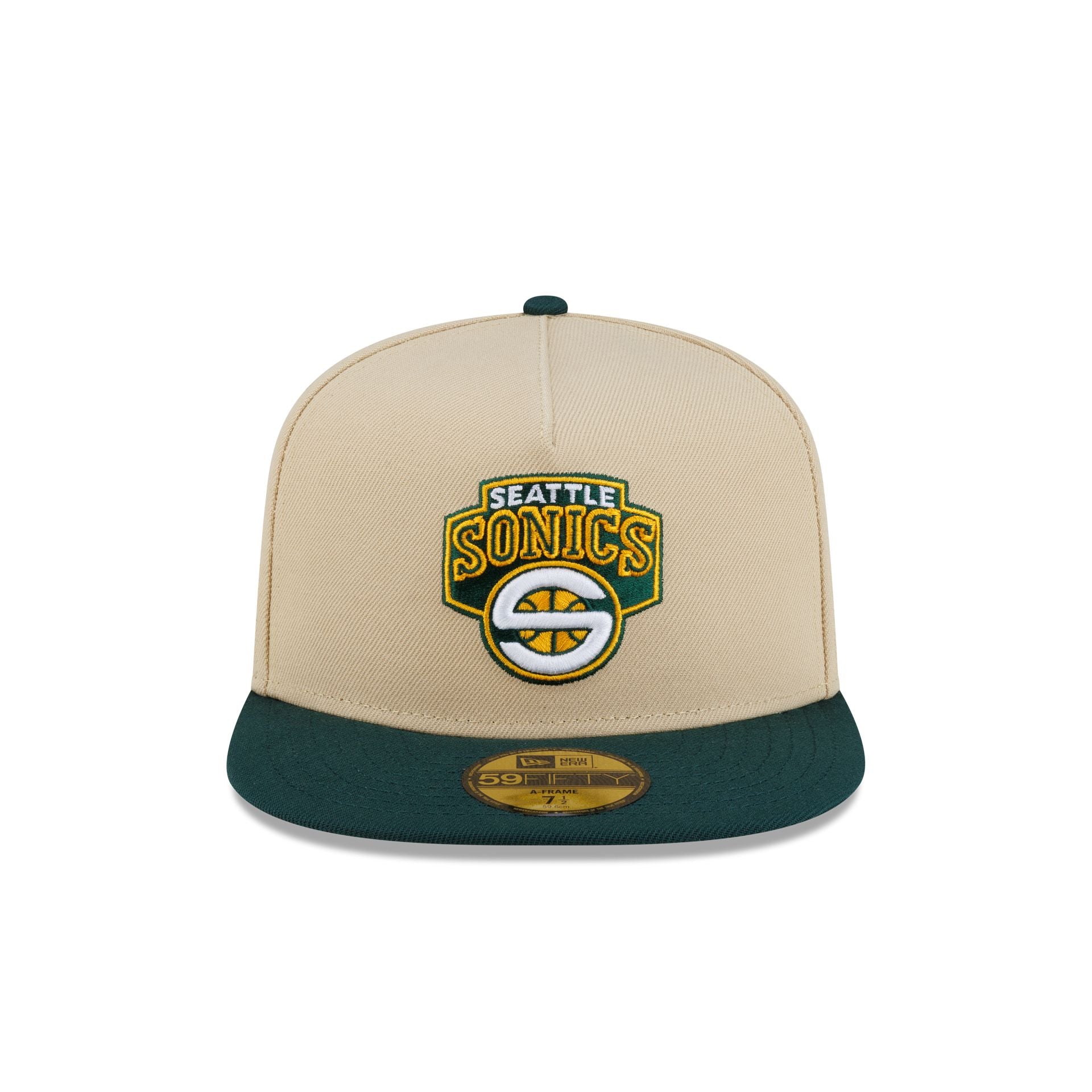 Seattle SuperSonics Hardwood Classics 2000s Gold 59FIFTY A-Frame Fitted Hat