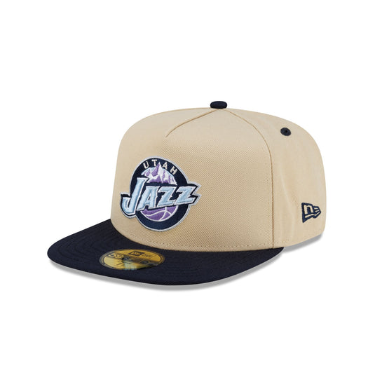 Utah Jazz Hardwood Classics 2000s Gold 59FIFTY A-Frame Fitted Hat - New Era Cap