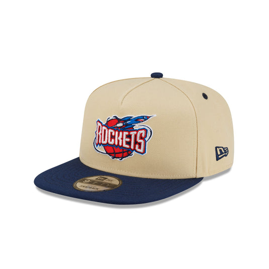 Houston Rockets Hardwood Classics 2000s Gold 9FIFTY A-Frame Snapback Hat - New Era Cap