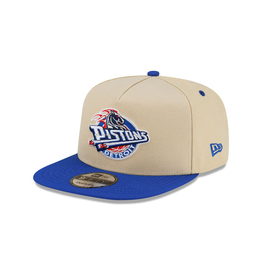 Detroit Pistons Hardwood Classics 2000s Gold 9FIFTY A-Frame Snapback Hat - New Era Cap