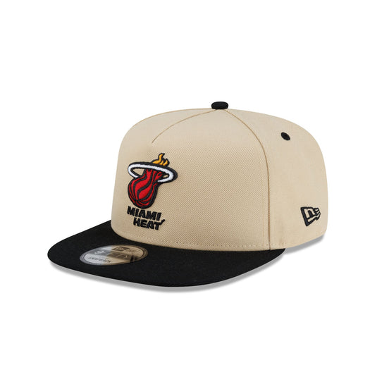 Miami Heat Hardwood Classics 2000s Gold 9FIFTY A-Frame Snapback Hat - New Era Cap