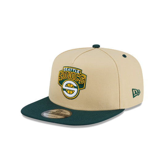 Seattle SuperSonics Hardwood Classics 2000s Gold 9FIFTY A-Frame Snapback Hat - New Era Cap