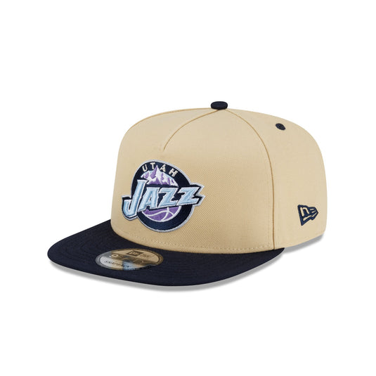 Utah Jazz Hardwood Classics 2000s Gold 9FIFTY A-Frame Snapback Hat - New Era Cap
