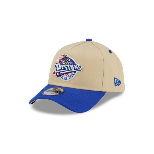 Detroit Pistons Hardwood Classics 2000s Gold 9FORTY A-Frame Snapback Hat - New Era Cap