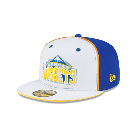 Denver Nuggets Hardwood Classics 2000s Optic White Flip 59FIFTY Fitted Hat - New Era Cap