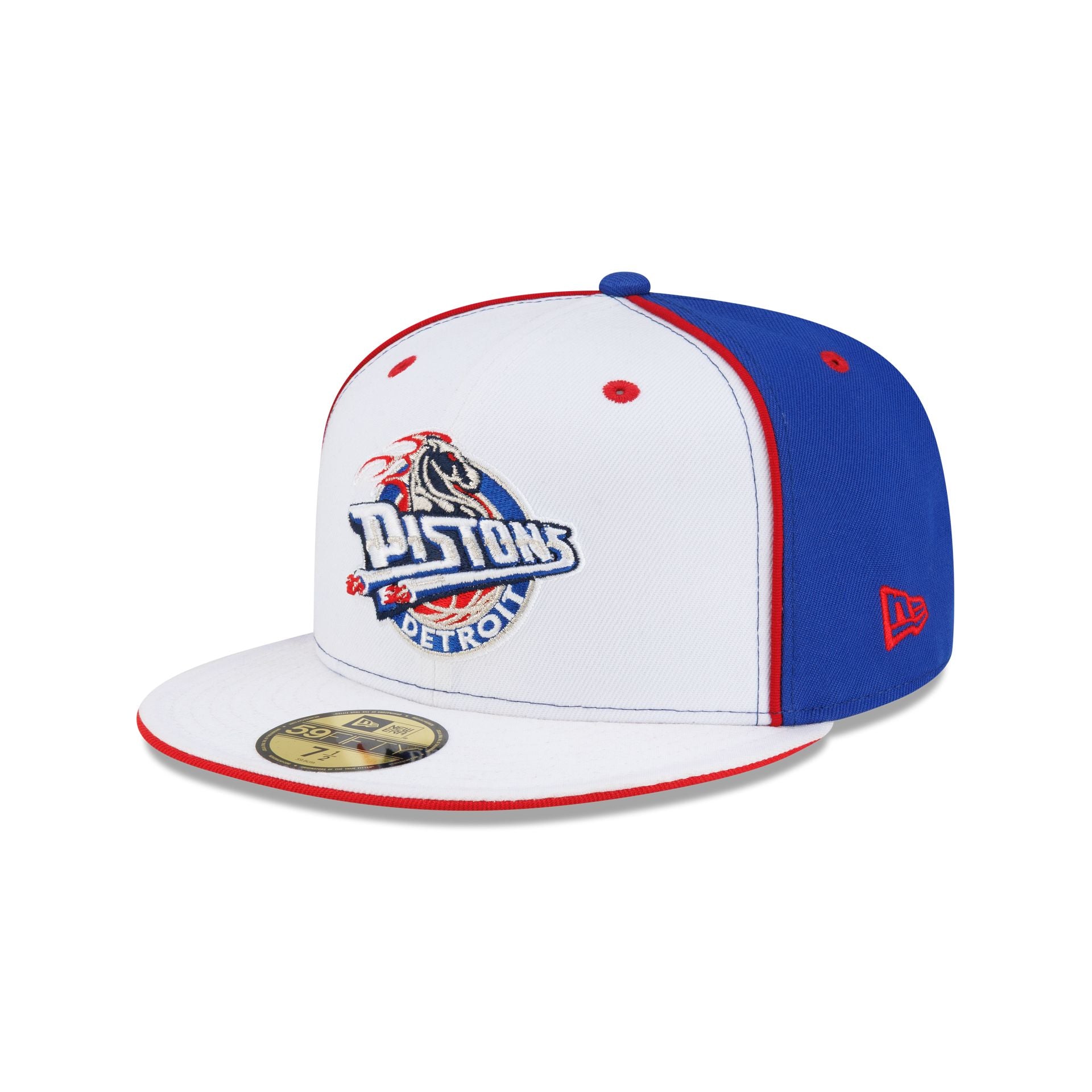 Detroit Pistons Hardwood Classics 2000s Optic White Flip 59FIFTY Fitted Hat