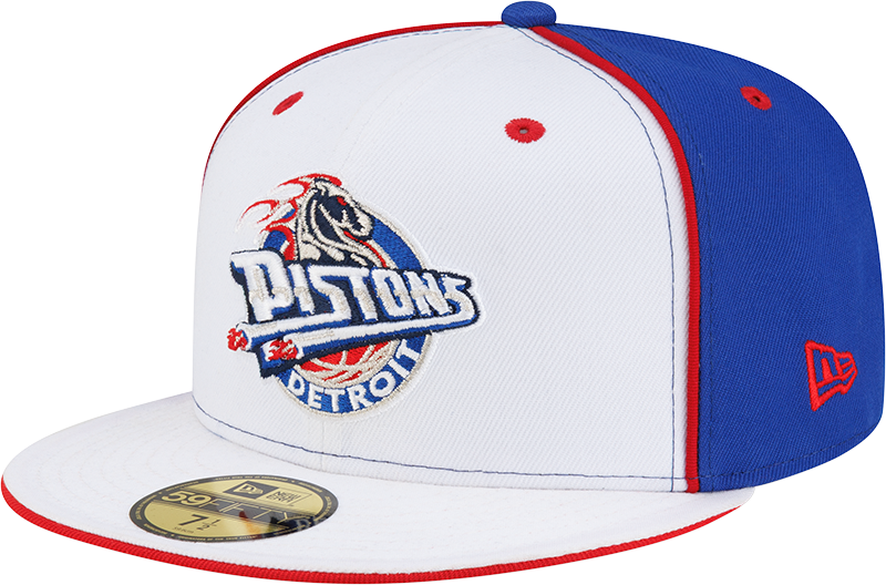 Detroit Pistons Hardwood Classics 2000s Optic White Flip 59FIFTY Fitted Hat