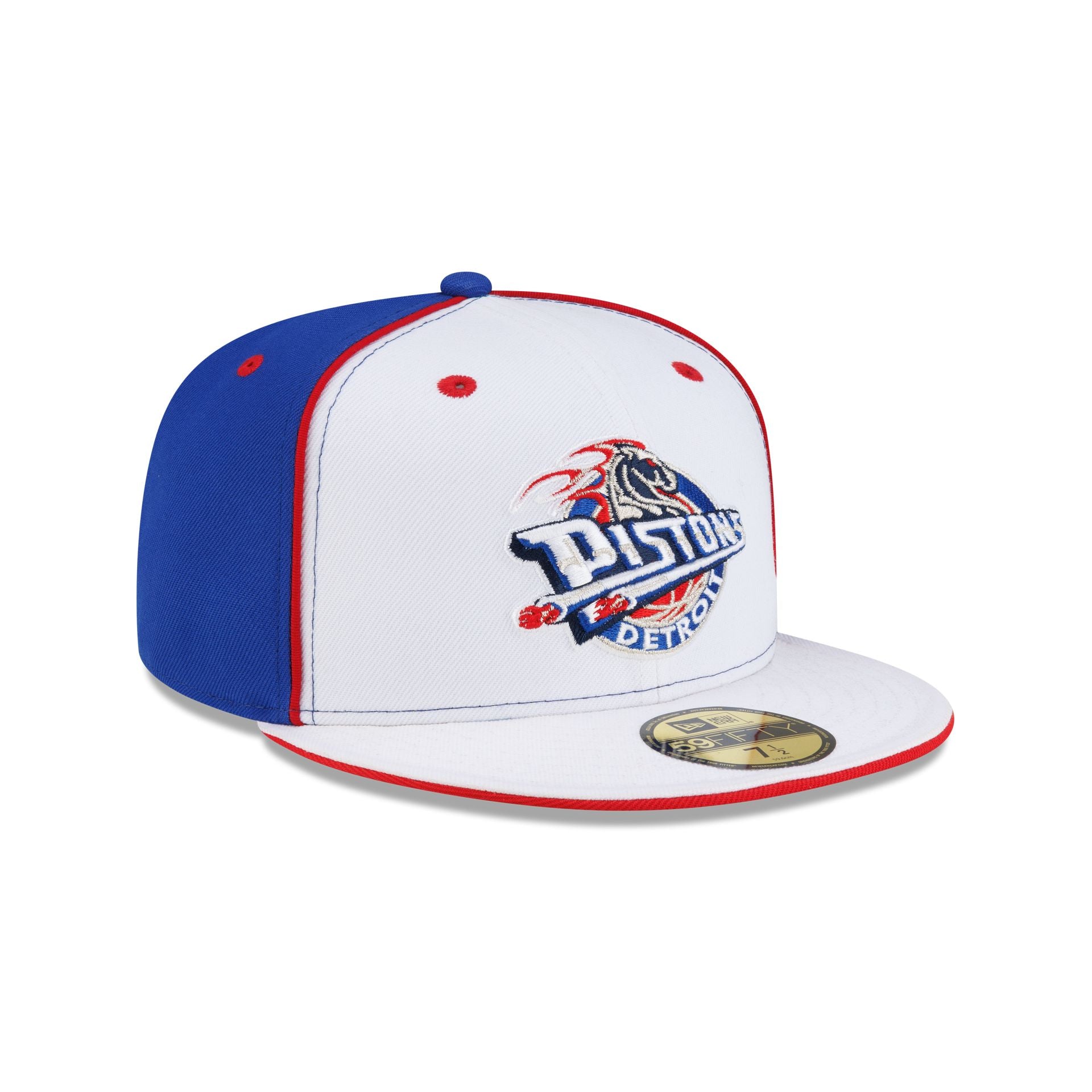 Detroit Pistons Hardwood Classics 2000s Optic White Flip 59FIFTY Fitted Hat