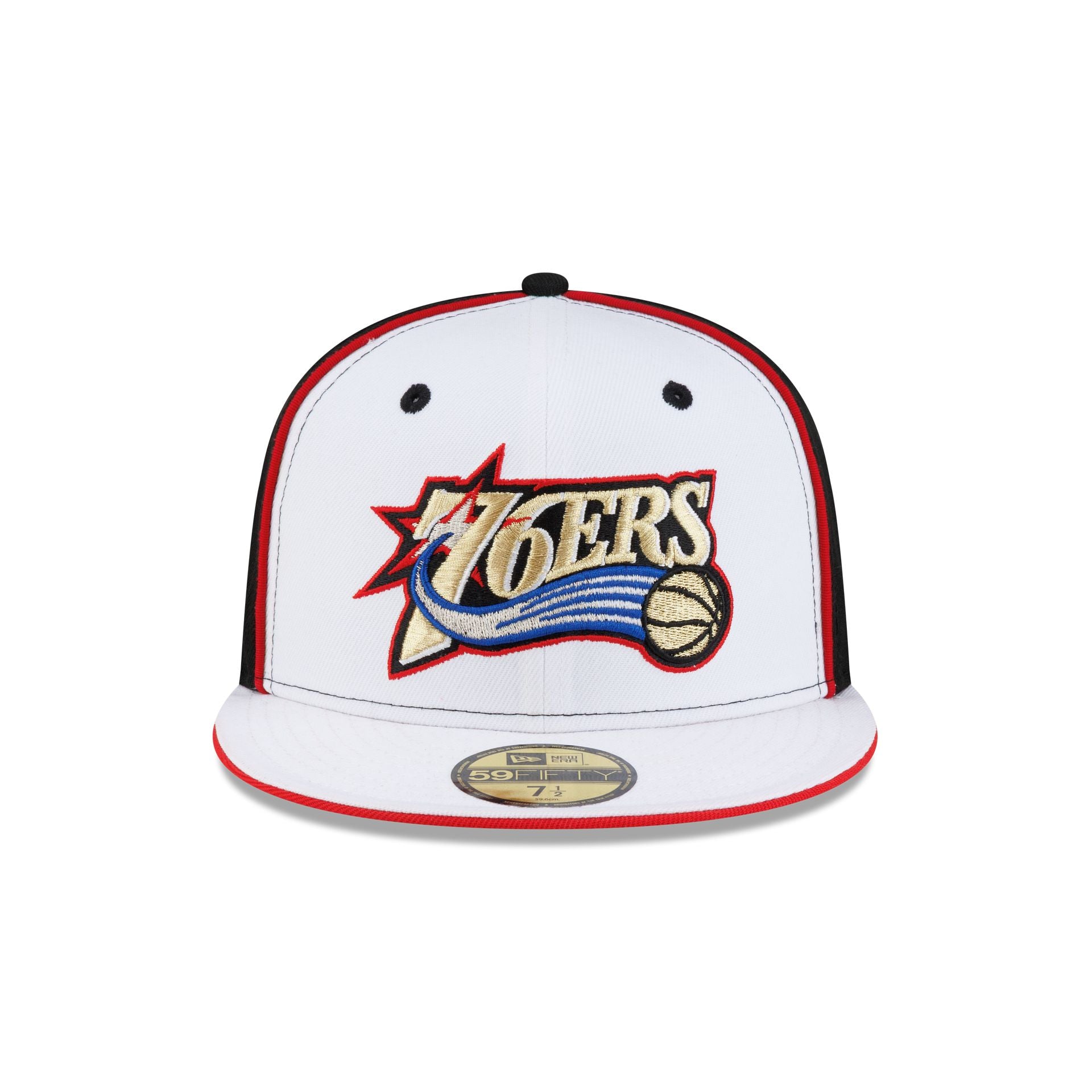 Philadelphia 76ers Hardwood Classics 2000s Optic White Flip 59FIFTY Fitted Hat