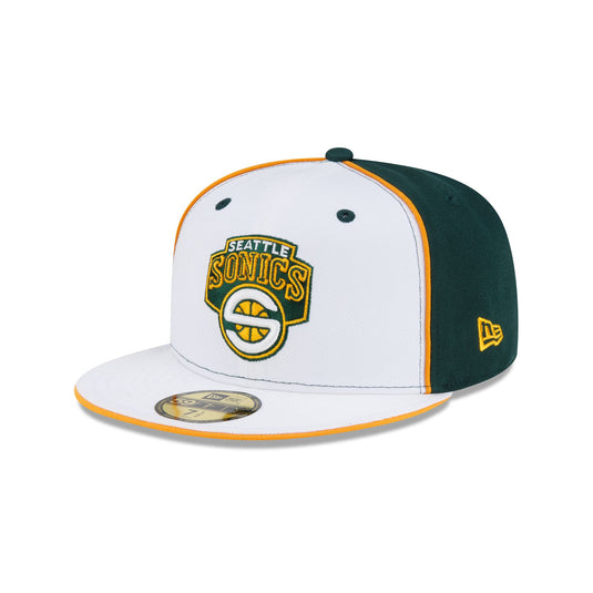 Seattle SuperSonics Hardwood Classics 2000s Optic White Flip 59FIFTY Fitted Hat - New Era Cap