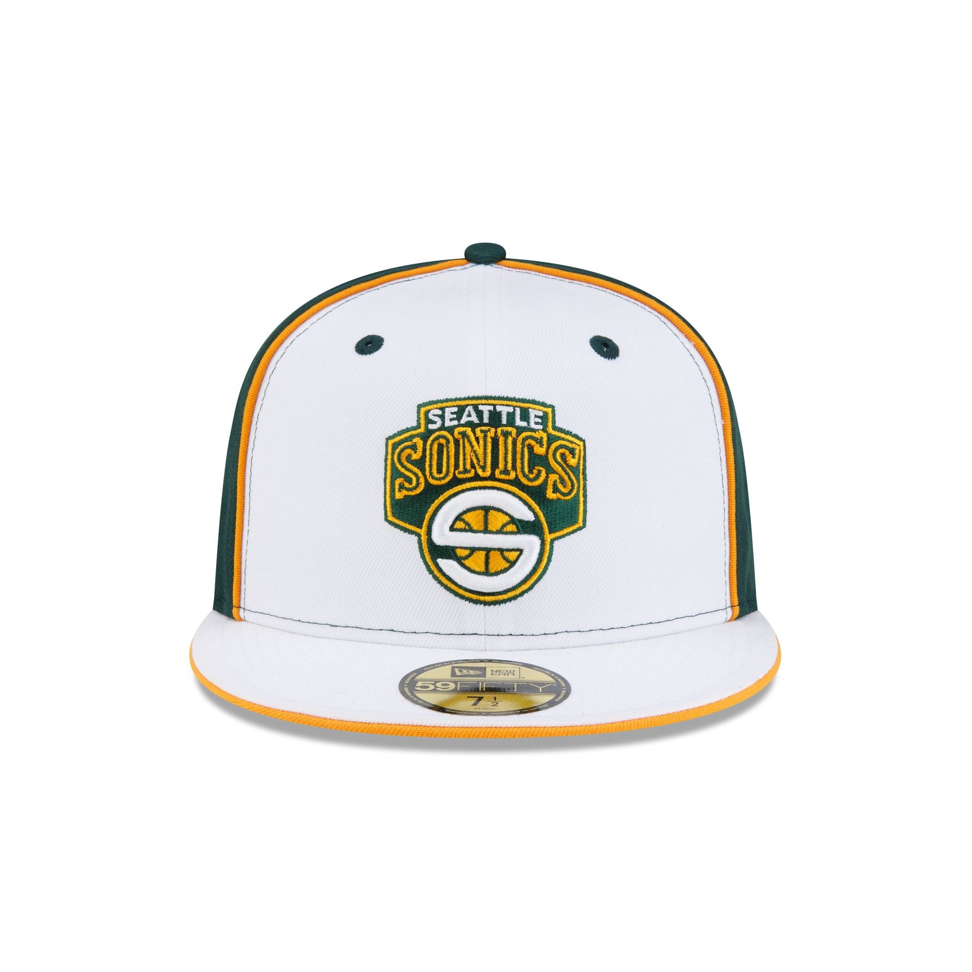 Seattle SuperSonics Hardwood Classics 2000s Optic White Flip 59FIFTY Fitted Hat