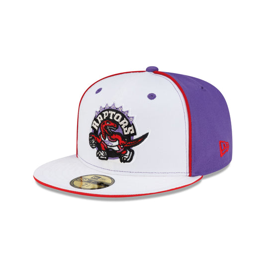 Toronto Raptors Hardwood Classics 2000s Optic White Flip 59FIFTY Fitted Hat - New Era Cap