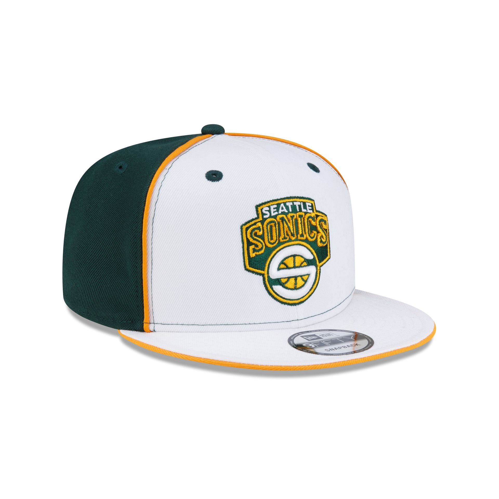 Seattle SuperSonics Hardwood Classics 2000s Optic White Flip 9FIFTY Snapback Hat