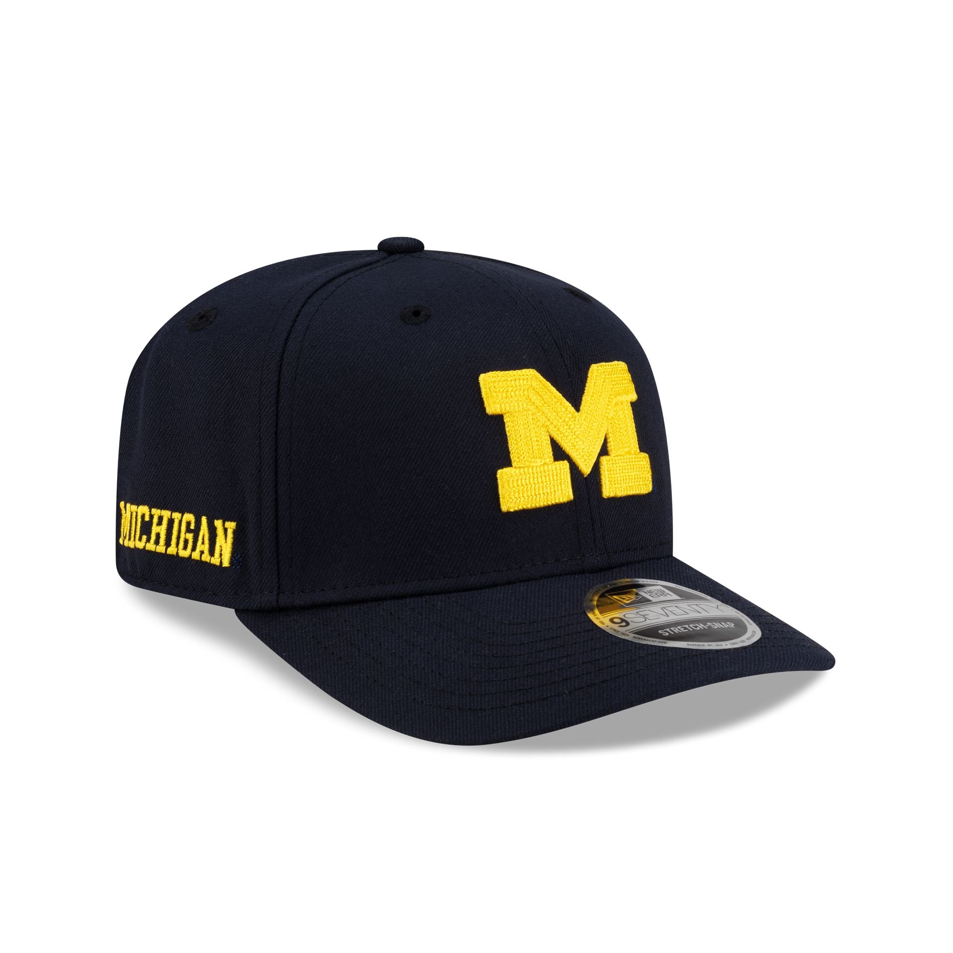 Michigan Wolverines Chainstitch Logo 9SEVENTY Stretch-Snap Hat