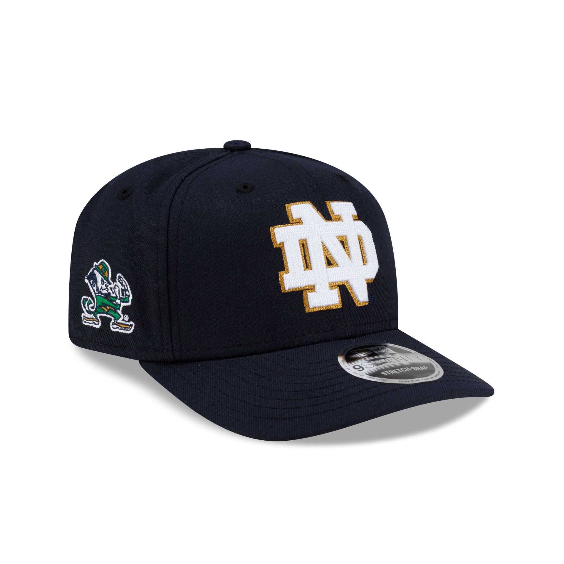 Notre Dame Fighting Irish Chainstitch Logo 9SEVENTY Stretch-Snap Hat