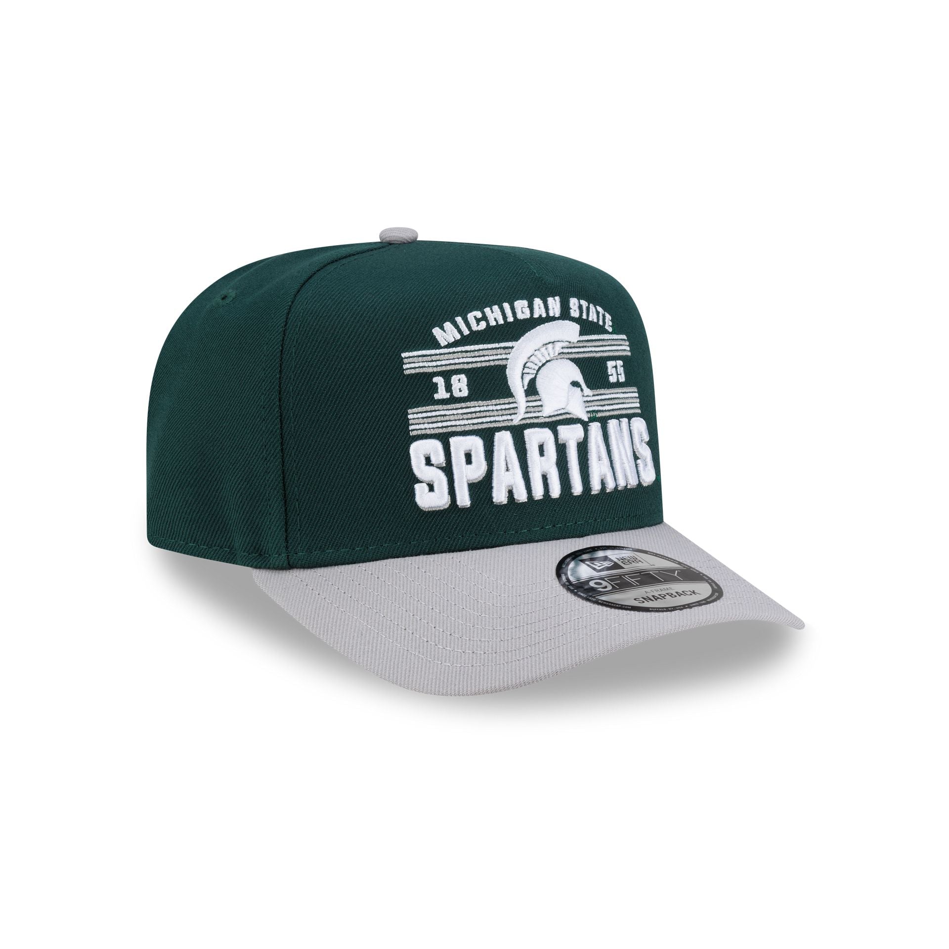 Michigan State Spartans College Stripe 9FIFTY A-Frame Snapback Hat