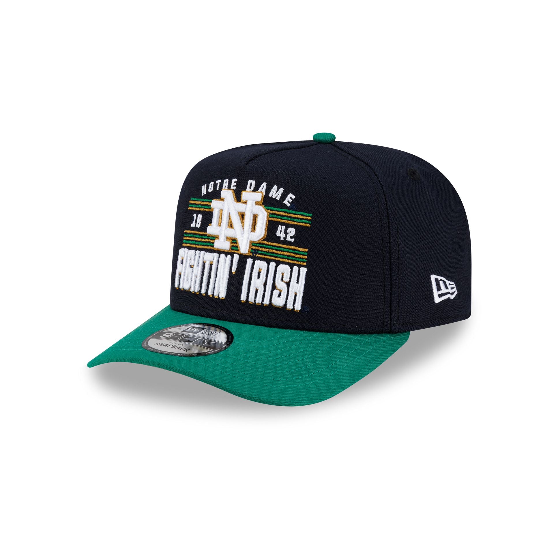 Notre Dame Fighting Irish College Stripe 9FIFTY A-Frame Snapback Hat