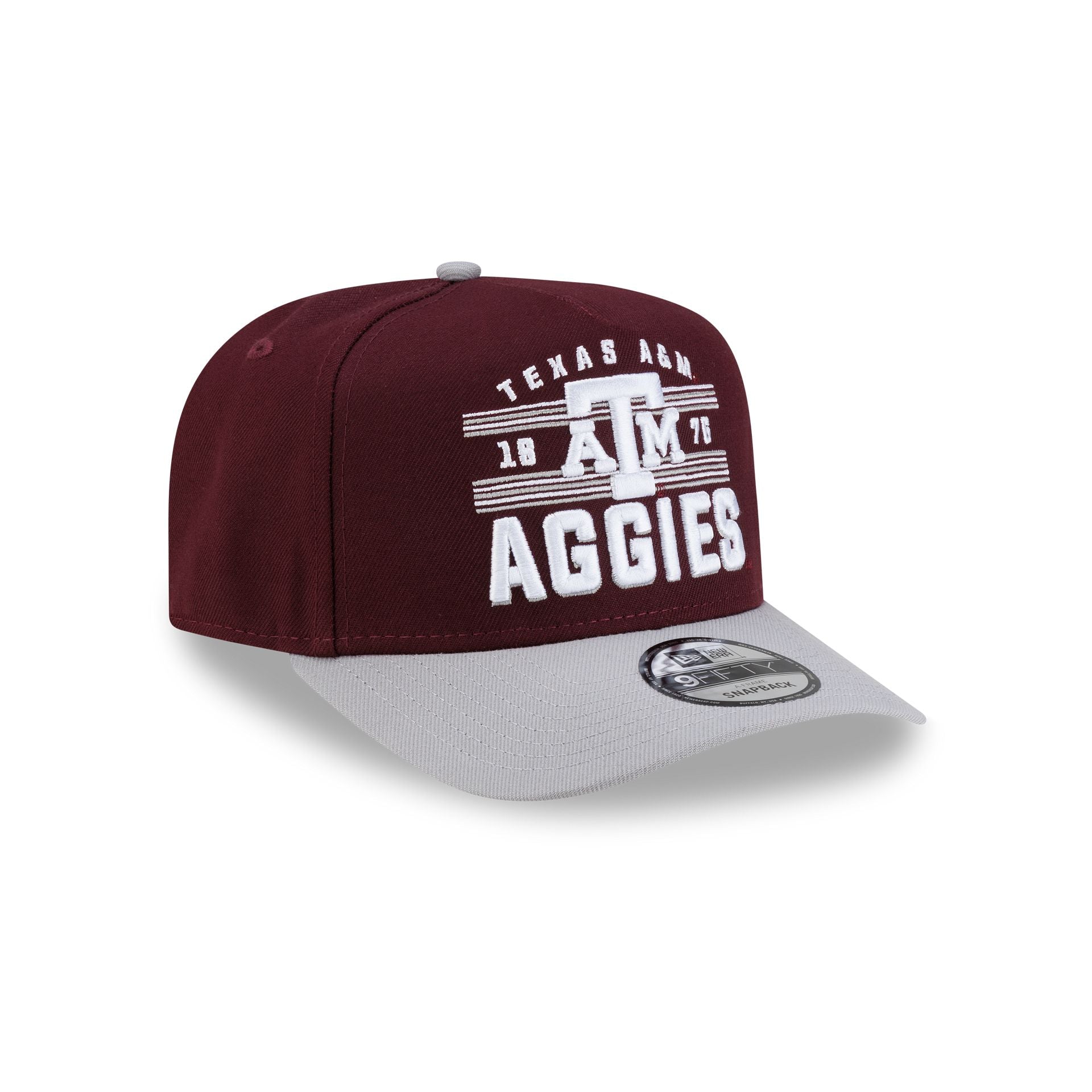 Texas A&M Aggies College Stripe 9FIFTY A-Frame Snapback Hat